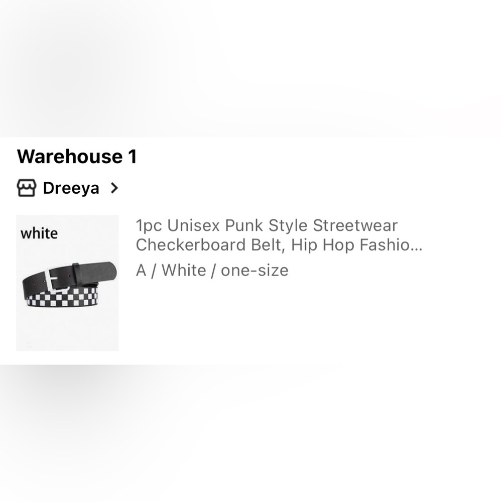 Unisex Punk Style Checkerboard Belt
